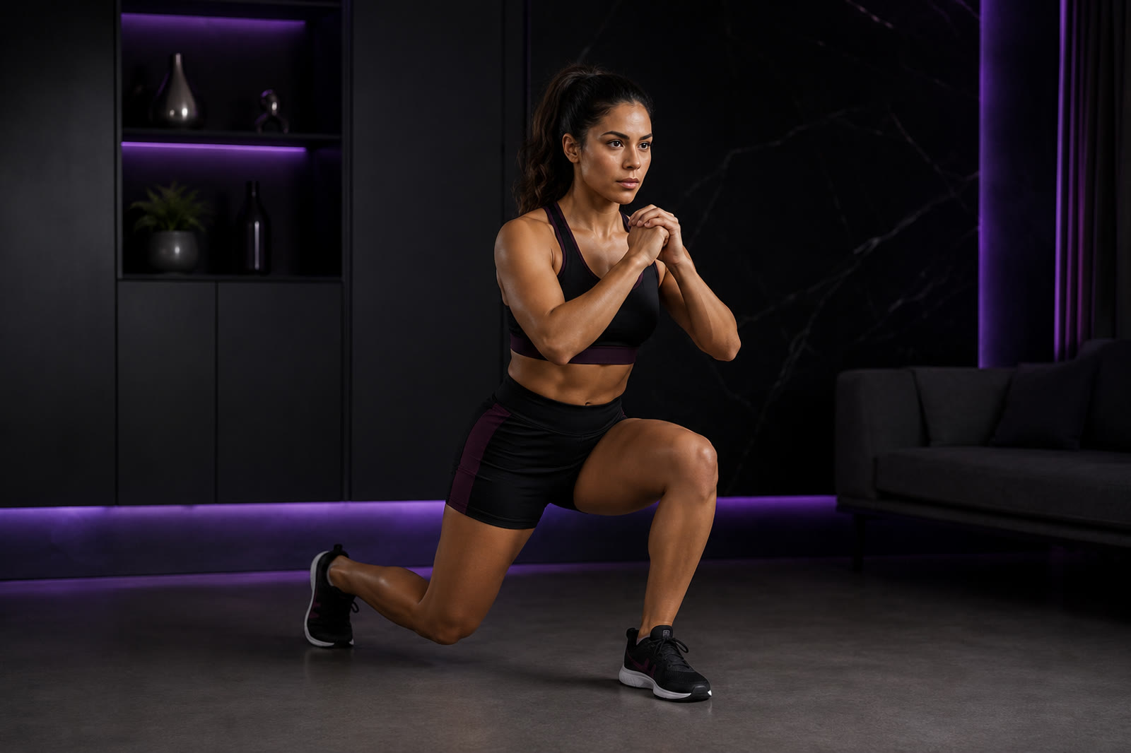 Mulher realizando treino funcional