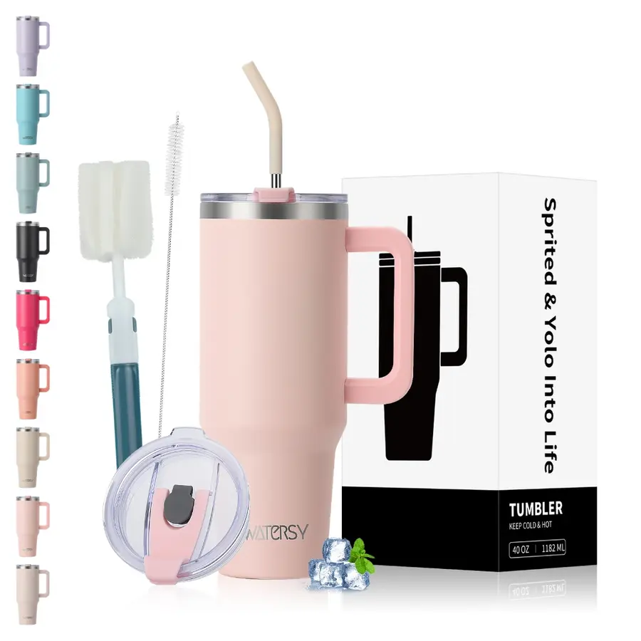 Copo térmico WATERSY com alça e canudo