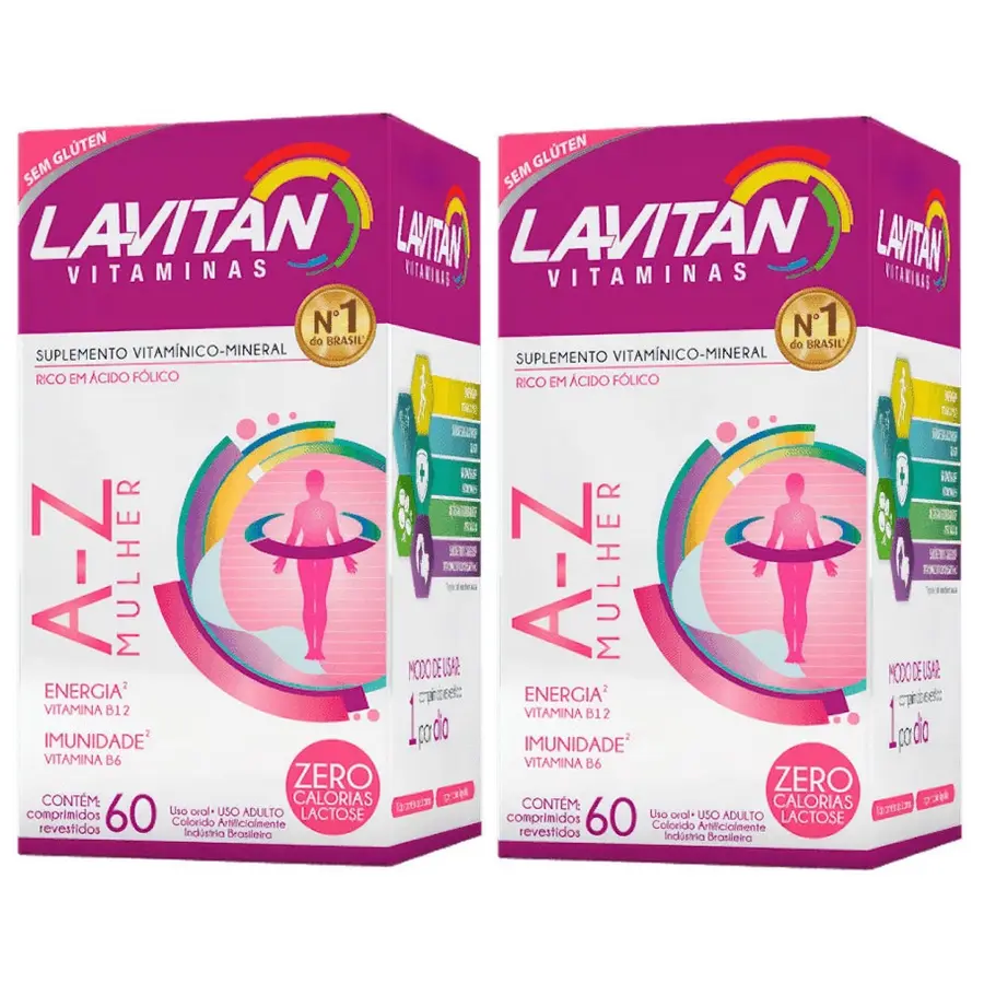 Duas caixas de Lavitan A-Z Mulher